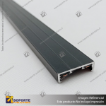 MG27 RIEL MAGNETICO SLIM NEGRO 27X7X3000 MM