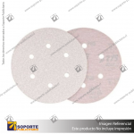 P0320 DISCO DE LIJA A-275 VELCRO CON 6 ORIFICIOS 152 MM