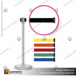 PACK 10 SEPARADORES DE FILA CORPORATIVOS CROMADOS CINTA (ELECCIóN) LOGO EN COLORES