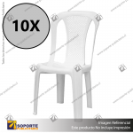 PACK 10 SILLAS MODELO ALTARA BLANCAS 