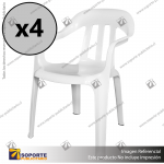 PACK 4 SILLAS MODELO CAPRI BLANCAS 