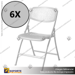 PACK 6 SILLAS MODELO MESH BLANCAS 