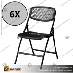 PACK 6 SILLAS MODELO MESH NEGRAS 
