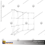 PANEL ARAÑA TEXTIL CURVO DOBLE GRAFICA 4 CUERPOS (280*230 CMS) + CARRO BASICO + FOCOS HALOGENO