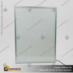 PANEL MENU SLIM BOX 1 CARA A2 CON PINES (435X600) COLOR PLATEADO
