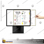 PANEL MENU SLIM BOX 1 CARA A3 CON PEDESTAL (312X427) COLOR NEGRO