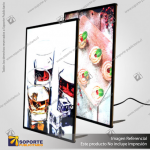 PANEL MENU SLIM BOX 1 CARA A3 CON PINES (312X427) COLOR PLATEADO
