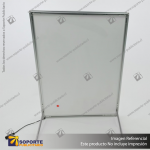 PANEL MENU SLIM BOX 1 CARA A3 CON PINES (312X427) COLOR PLATEADO