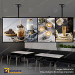PANEL MENU SLIM BOX COLGANTE CON BRAZO TELESCOPICO (400X600) COLOR NEGRO