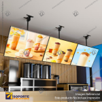 PANEL MENU SLIM BOX COLGANTE CON BRAZO TELESCOPICO (600X1200) COLOR NEGRO