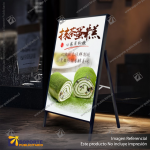 PANEL MENU SLIM BOX TRIPODE 600X1200MM COLOR NEGRO 220V