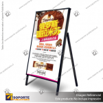 PANEL MENU SLIM BOX TRIPODE 600X1200MM COLOR NEGRO CON BATERIA