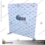 PANEL PUBLICITARIO TUBO TEXTIL RECTO 240*230 CMS + CARRO BASICO + FOCOS HALOGENO