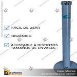 PEDESTAL SANITARIO METALICO DISPENSADOR ALCOHOL GEL MANOS LIBRES BASE REDONDA