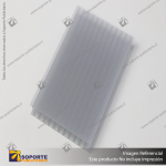 POLICARBONATO ALVEOLAR GRIS METALICO 8 X 1050 X 2900