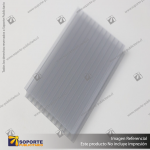 POLICARBONATO ALVEOLAR GRIS METALICO 8 X 2100 X 11600