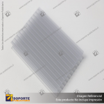 POLICARBONATO ALVEOLAR GRIS METALICO 8 X 2100 X 8700