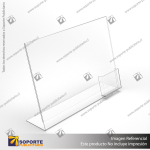 PORTA FOLLETO EN PORTA GRAFICA ACRILICO A3 (29.7*42 CMS) FORMATO L HORIZONTAL 2.5 MM