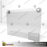 PORTA FOLLETO EN PORTA GRAFICA ACRILICO A3 (29.7*42 CMS) FORMATO MURO HORIZONTAL 2.5 MM