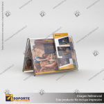 PORTA FOLLETO EN PORTA GRAFICA ACRILICO A5 (14.8*21 CMS) FORMATO A HORIZONTAL 1.5 MM