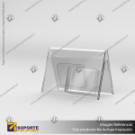 PORTA FOLLETO EN PORTA GRAFICA ACRILICO A5 (14.8*21 CMS) FORMATO A HORIZONTAL 1.5 MM