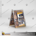 PORTA FOLLETO EN PORTA GRAFICA ACRILICO A5 (14.8*21 CMS) FORMATO A VERTICAL 1.5 MM