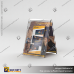 PORTA FOLLETO EN PORTA GRAFICA ACRILICO A5 (14.8*21 CMS) FORMATO A VERTICAL 1.5 MM