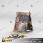 PORTA FOLLETO EN PORTA GRAFICA ACRILICO A5 (14.8*21 CMS) FORMATO A VERTICAL 1.5 MM