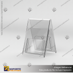 PORTA FOLLETO EN PORTA GRAFICA ACRILICO A5 (14.8*21 CMS) FORMATO A VERTICAL 1.5 MM