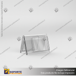 PORTA FOLLETO EN PORTA GRAFICA ACRILICO A6 (10.5*14.8 CMS) FORMATO A HORIZONTAL 1.5 MM