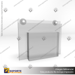 PORTA FOLLETO EN PORTA GRAFICA ACRILICO A6 (10.5*14.8 CMS) FORMATO MURO HORIZONTAL 1.5 MM