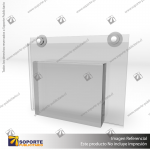 PORTA FOLLETO EN PORTA GRAFICA ACRILICO A6 (10.5*14.8 CMS) FORMATO MURO HORIZONTAL 1.5 MM