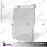 PORTA FOLLETO EN PORTA GRAFICA ACRILICO A6 (10.5*14.8 CMS) FORMATO MURO VERTICAL 1.5 MM