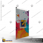 PORTA GRAFICA ACRILICO A3 (29.7*42 CMS) FORMATO MURO VERTICAL 2.5 MM + SET EMBELLECEDORES