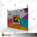 PORTA GRAFICA ACRILICO A4 (21*29.7 CMS) FORMATO MURO HORIZONTAL 2.0 MM + SET EMBELLECEDORES