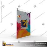 PORTA GRAFICA ACRILICO A4 (21*29.7 CMS) FORMATO MURO VERTICAL 2.0 MM + SET EMBELLECEDORES