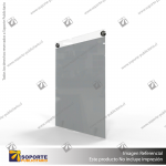 PORTA GRAFICA ACRILICO A4 (21*29.7 CMS) FORMATO MURO VERTICAL 2.0 MM + SET EMBELLECEDORES