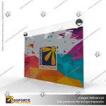 PORTA GRAFICA ACRILICO A5 (14.8*21 CMS) FORMATO MURO HORIZONTAL 1.5 MM + SET EMBELLECEDORES