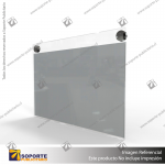 PORTA GRAFICA ACRILICO A5 (14.8*21 CMS) FORMATO MURO HORIZONTAL 1.5 MM + SET EMBELLECEDORES