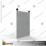 PORTA GRAFICA ACRILICO A5 (14.8*21 CMS) FORMATO MURO VERTICAL 1.5 MM + SET EMBELLECEDORES