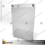 PORTA GRAFICA ACRILICO CON PORTA FOLLETO A3 (29.7*42 CMS) MURO VERTICAL 2 MM + SET EMBELLECEDOR