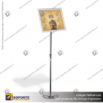 PORTA GRAFICA MARCO CLIP ALUMINIO CON PEDESTAL AJUSTABLE FORMATO A3 (29.7*42 CMS) (C10)