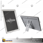 PORTA GRAFICA MARCO CLIP ALUMINIO FORMATO A4 (21*29.7 CMS) BASE ESCRITORIO
