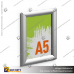 PORTA GRAFICA MARCO CLIP ALUMINIO FORMATO A5 (14.8*21 CMS)