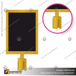 PORTA GRáFICA VERTICAL AMARILLA PARA SEPARADOR CON CINTA RETRACTIL