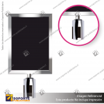 PORTA GRáFICA VERTICAL CROMADA PARA SEPARADOR CON CINTA RETRACTIL