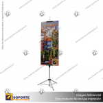 PORTA PENDON ATRIL TRIPODE PRO ALUMINIO MEDIDA AJUSTABLE 1.30 A 2.2 MTS (C20)