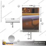 PORTA PRECIO INOXIDABLE VASTAGO CON TUERCA M6