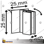 PORTA STOPPER FLEXIBLE CON ADHESIVO 25*20*25 MM ESPESOR GRAFICA 2-3 MM