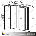 PORTA STOPPER FLEXIBLE CON ADHESIVO 75*20*25 MM ESPESOR GRAFICA 2-3 MM